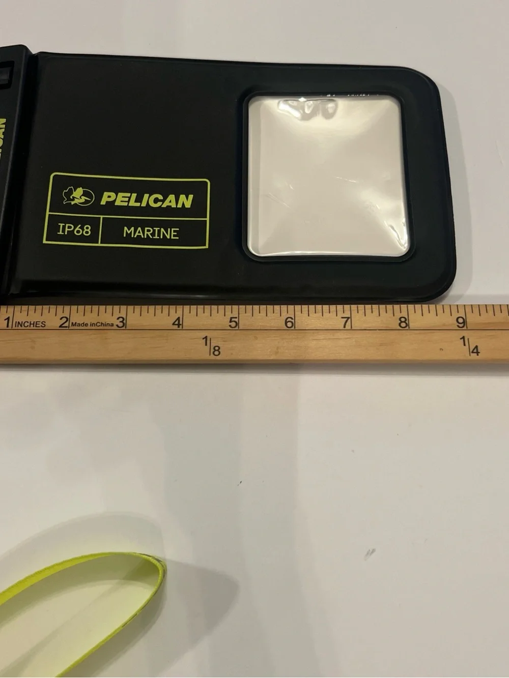Pelican Waterproof Phone Pouch Case - Clear with Lime Trim